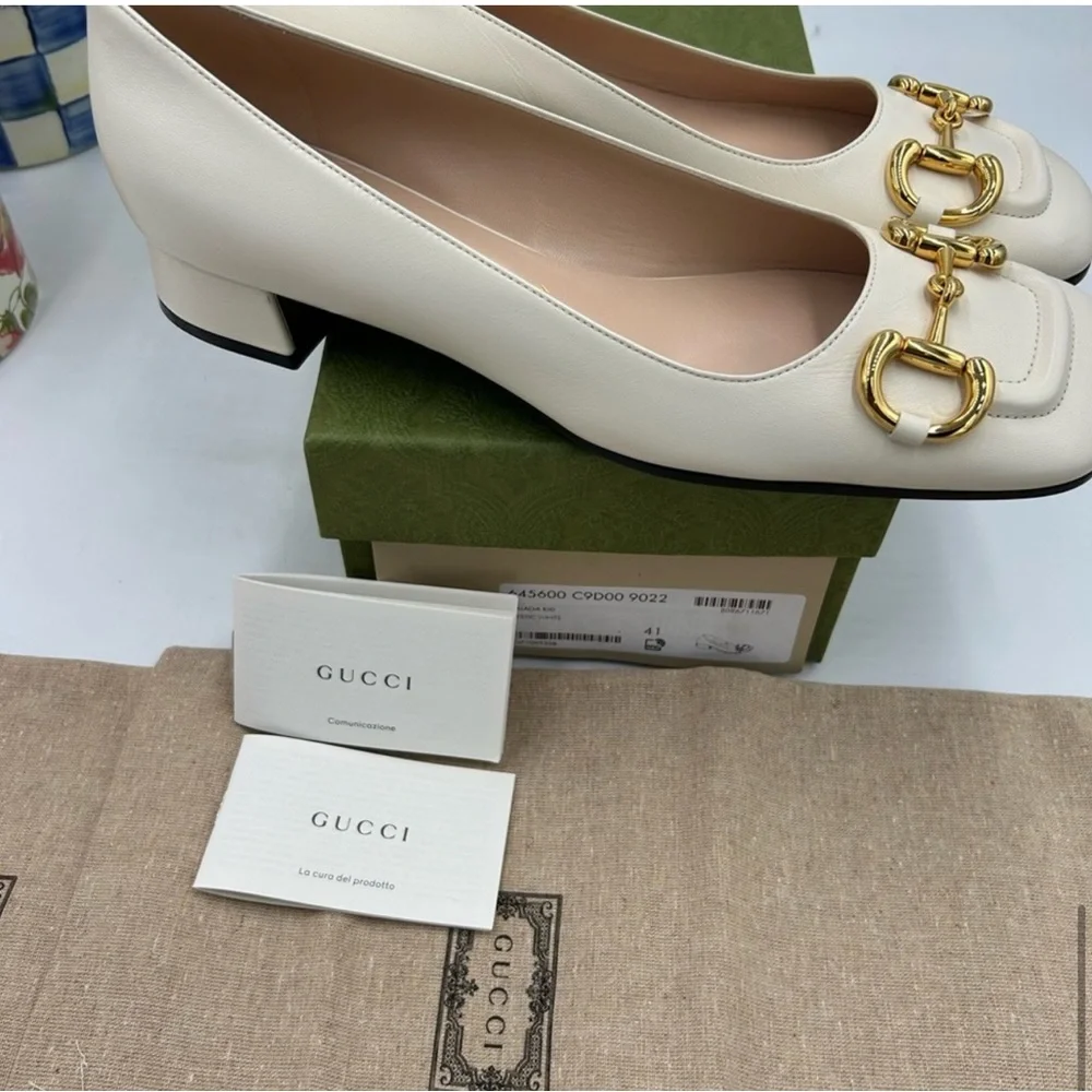 Women’s Gucci horse bit leather ballet flats size 41 made in Italy - Picture 7 of 9